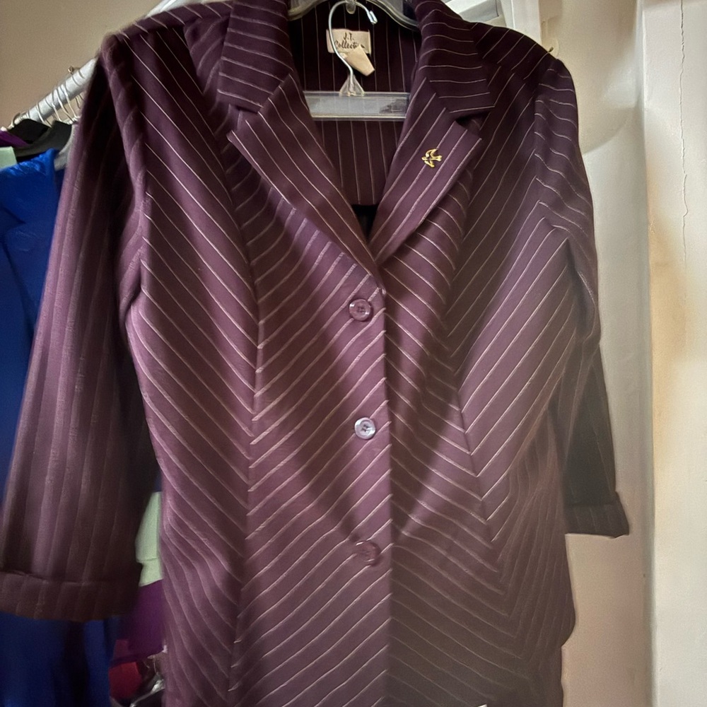 Women's Striped Purple suit